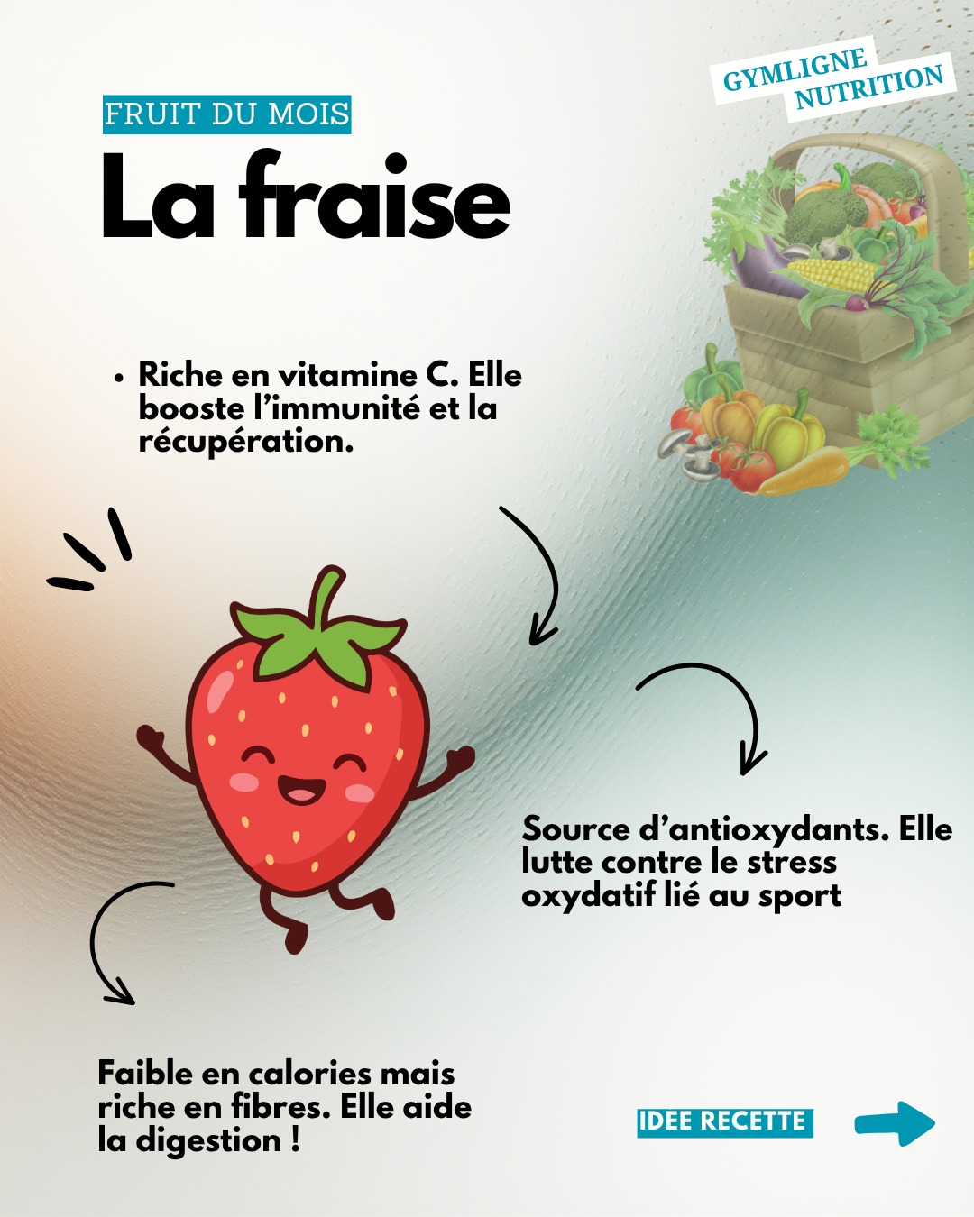 🍓 LA FRAISE : PETITE, MAIS ULTRA PUISSANTE
Derrière sa douceur et sa gourmandise, la fraise est un vrai concentré de bienfaits :
💪 Riche en vitamine C, elle aide à soutenir le système immunitaire et favorise la récupération après l’effort.
🔥 Ses antioxydants protègent les cellules du stress oxydatif, notamment après une séance intense.
💧 Peu calorique et riche en eau, elle hydrate naturellement le corps.
🌱 Ses fibres contribuent à une digestion plus fluide et à une sensation de légèreté.
👉 Résultat : un fruit simple, naturel, et parfait pour accompagner un mode de vie actif.
À consommer seul, en bowl, ou après l’entraînement… la fraise coche toutes les cases 🍓💚
#gymligne #nutrition #fraise #antioxydant #recettehealthy #sportnutrition