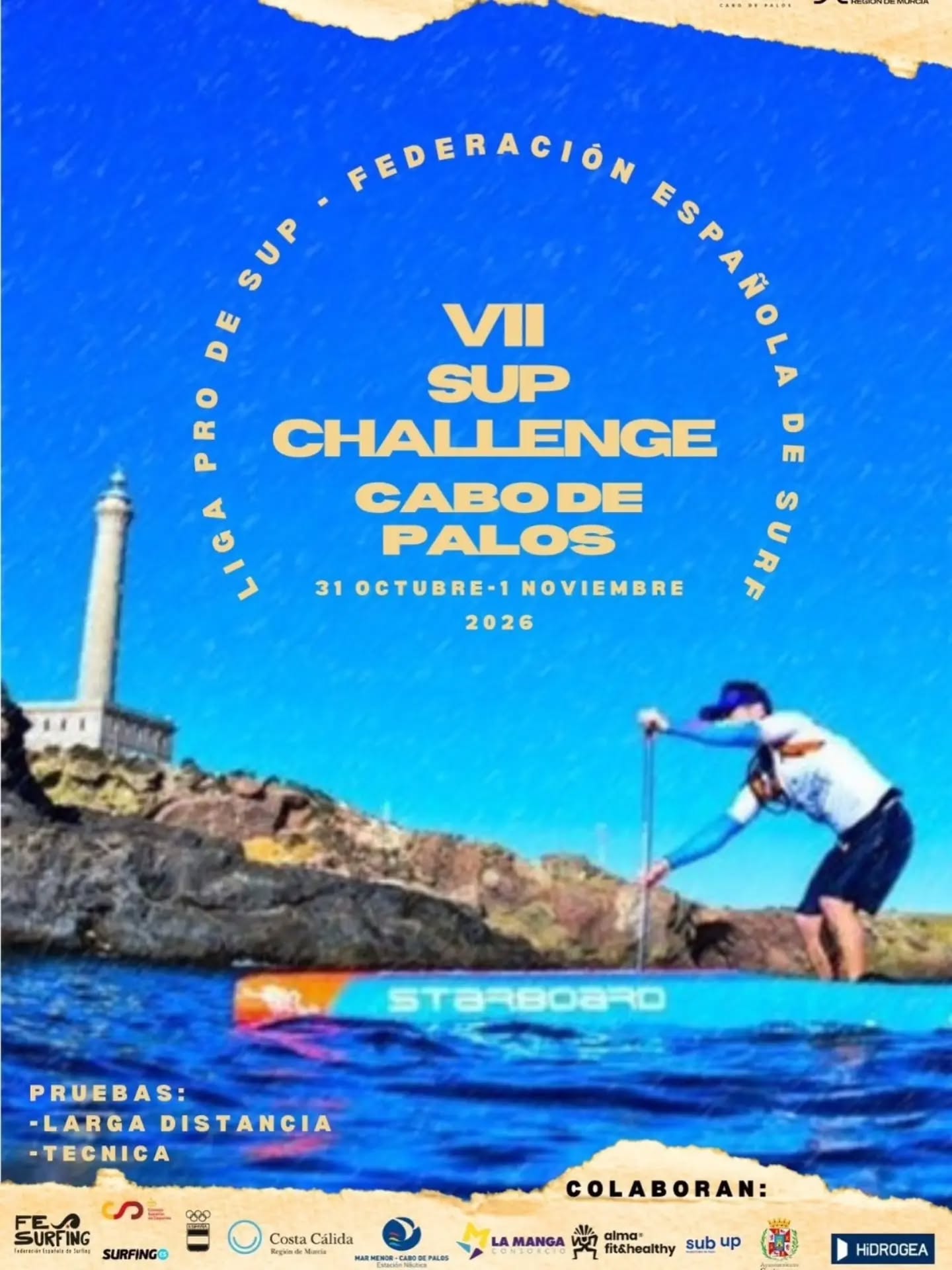 🌊🔥 ¡INSCRIPCIONES ABIERTAS PARA EL VII SUP CHALLENGE CABO DE PALOS!
La Liga PRO SUP Race pone rumbo a la Región de Murcia con una nueva cita del calendario nacional.
Los próximos 31 de octubre y 1 de noviembre, la Playa de Levante de Cabo de Palos acogerá la séptima edición de esta competición, que reunirá a deportistas de diferentes categorías, desde la base hasta los PRO.
🏆 LIGA PRO SUP RACE
🌊 Distancia
🌊 Técnica
📍 Playa de Levante · Cabo de Palos (Murcia)
📅 31 de octubre y 1 de noviembre de 2026
📣 ¡INSCRIPCIONES ABIERTAS!
🔗 Enlace en el linktree de nuestra Bio
¡Nos vemos en Cabo de Palos! 🤙
#FS26 #FESurfing #LigaPROSUP #SUPChallenge #CaboDePalos
@coe_es
@deportegob
@surfingpuntoes_
@federacionasturianadesurfing
@federacion_melillense_surf
@fgsurf
@federacion_surf_region_murcia
@fsurfcat
@fecansurf
@fedcantabrasurf
